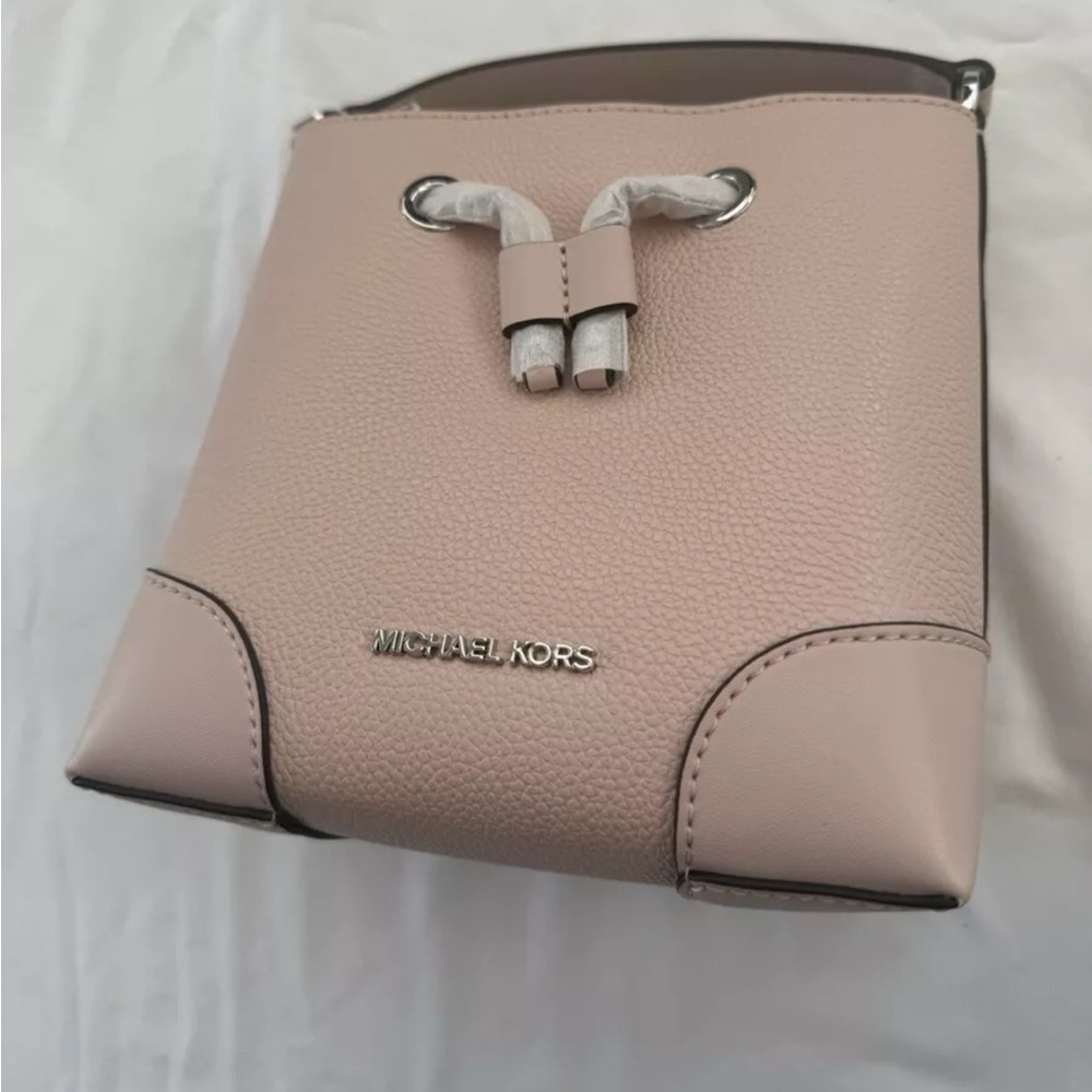 Michael Kors Pink Crossbody Bag with Silver Hardware Authentic